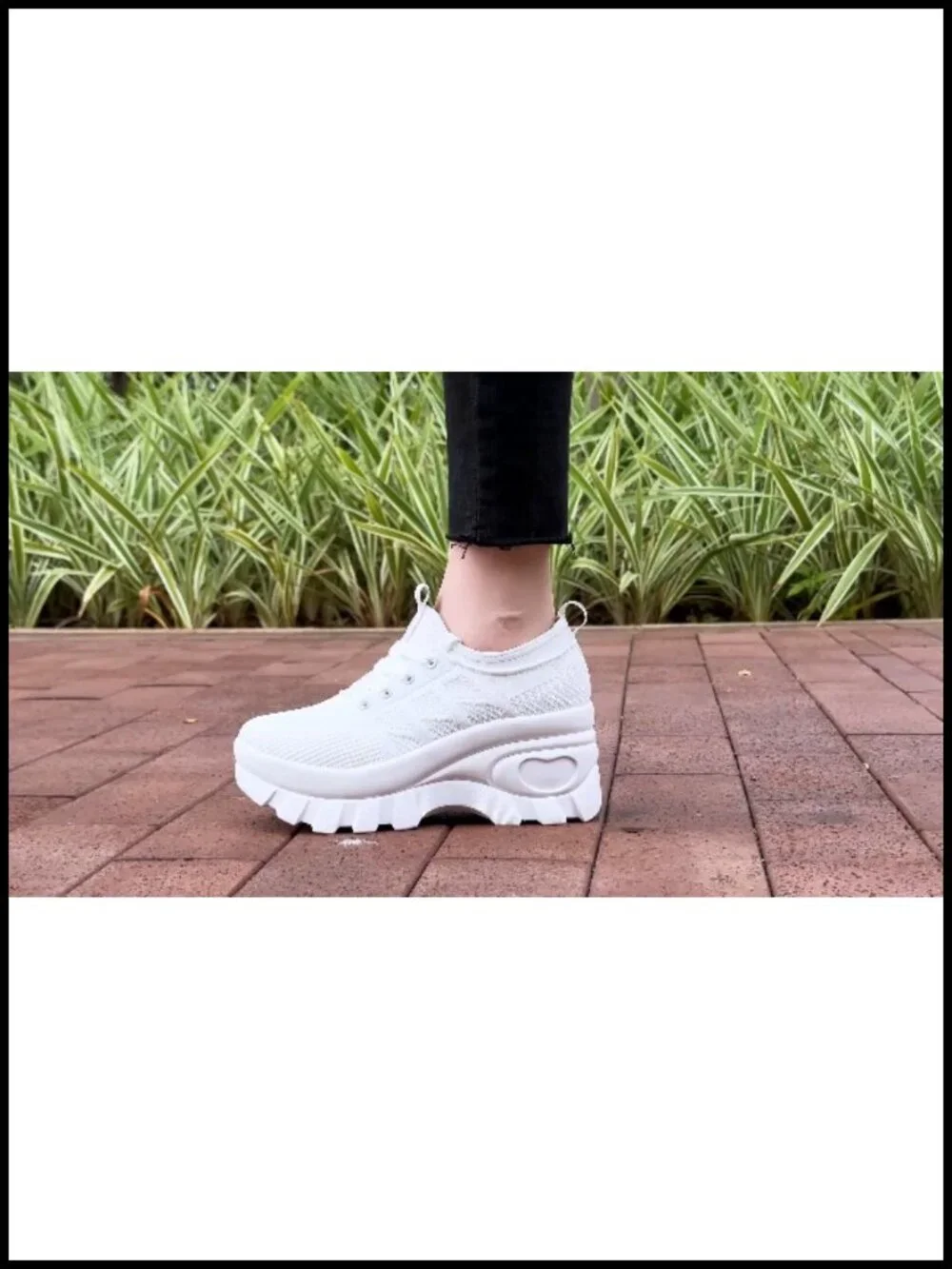 Women's Chunky Platform Wedge Sneakers Orthopedic Knit Breathable Walking Shoes